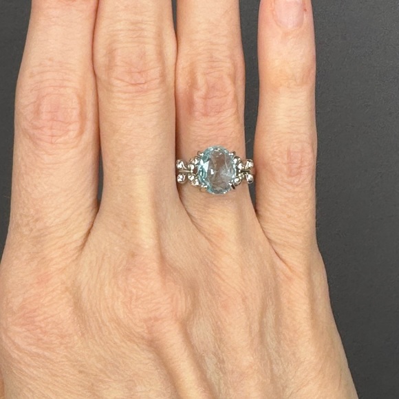 NATURAL AQUAMARINE BUTTERFLY RING | 1 Size 5.75 left! - Picture 2 of 8